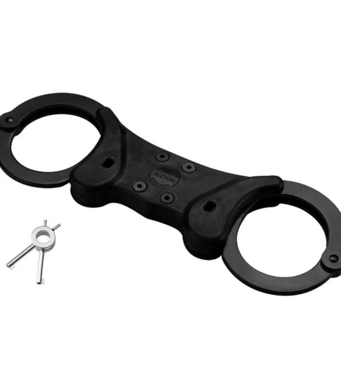 Buy Alcyon Rigid Double Locking Handcuffs - Black for professionals at Self Defence Kit